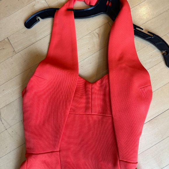 NICHOLAS bright orange bandage halter dress ,0, N - Picture 5 of 6